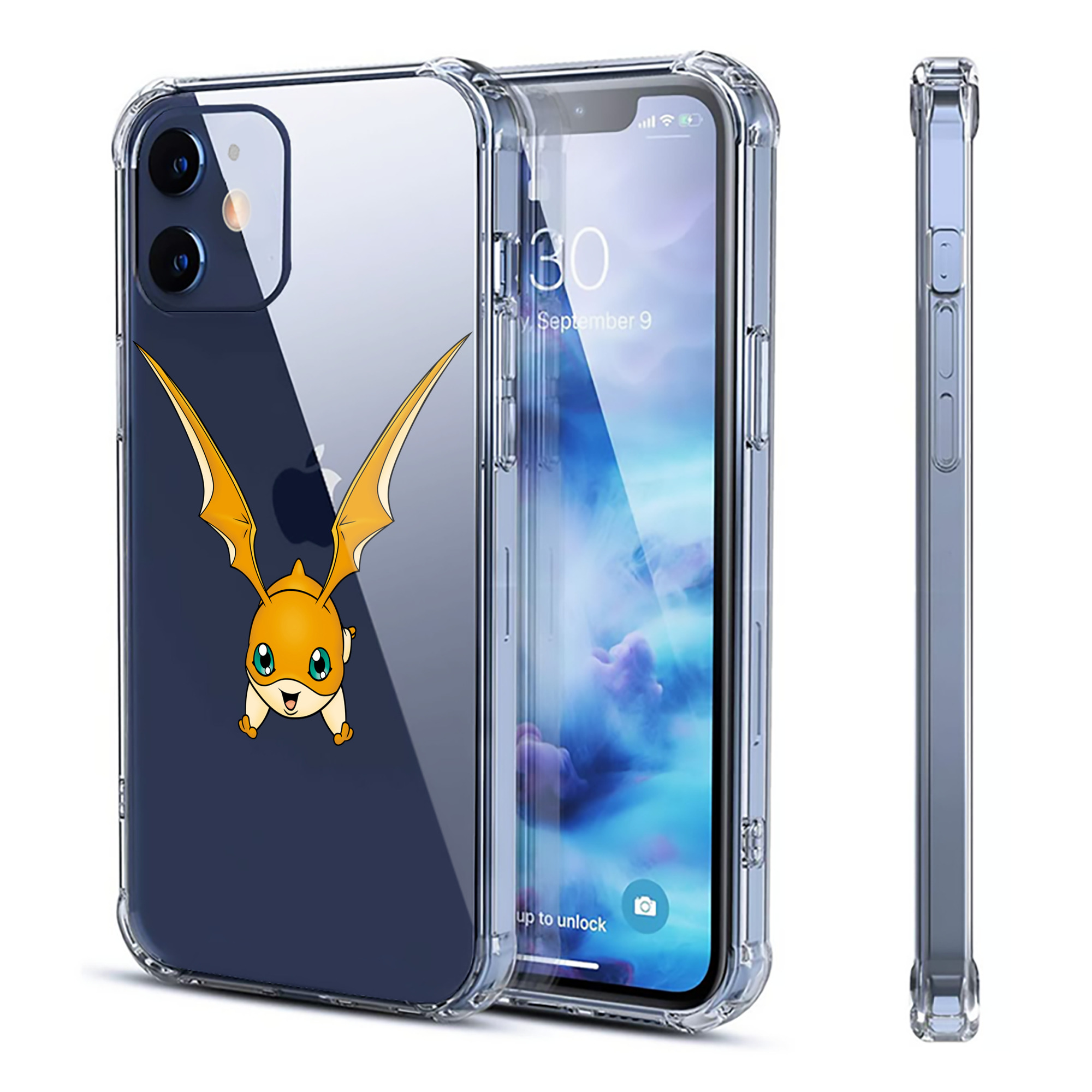 （画像用） Digimon デジタルモンスター/デジモン 【iPhone 12シリーズ対応】透明スマホケース（クリアソフトケース）